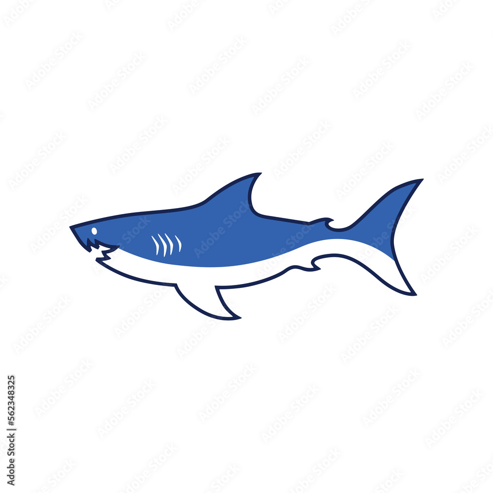 shark logo vector icon illustration