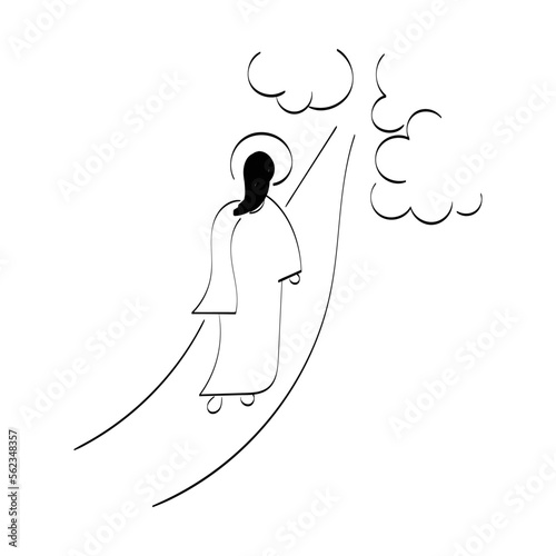 Scripture Illustration. The message of the Gospel of Jesus Christ. Bible lesson for kids. 