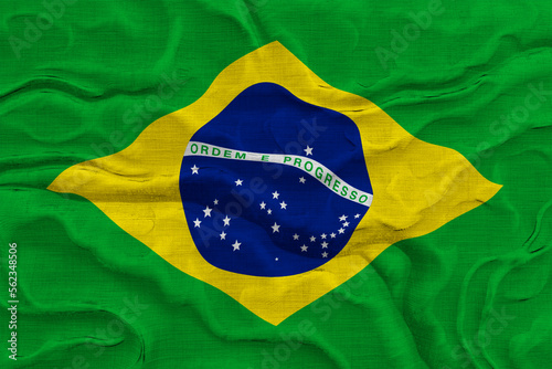 National flag of Brazil. Background with flag of Brazil