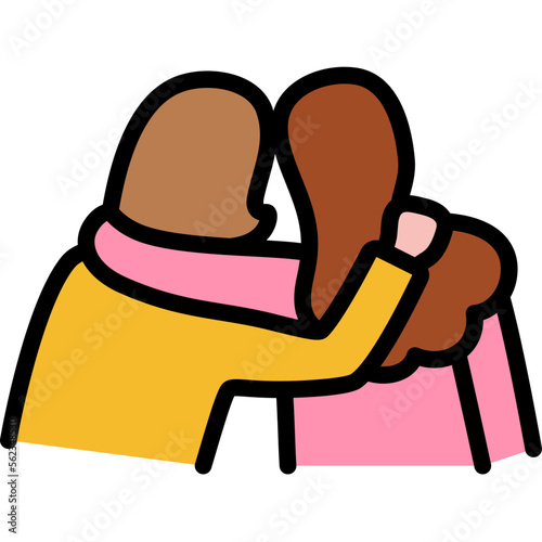 friendship line filled icon