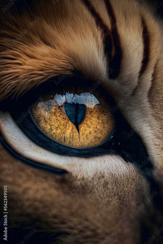 photography of a lion eye, lion eye closeup Stock Illustration Adobe