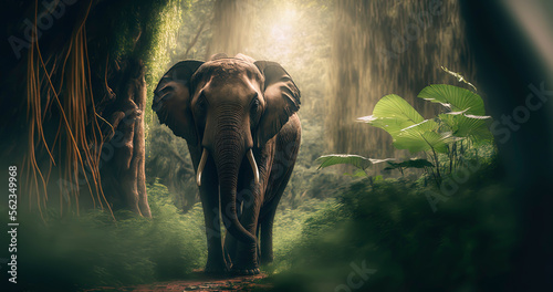 beautiful photography of a elephant in a jungle