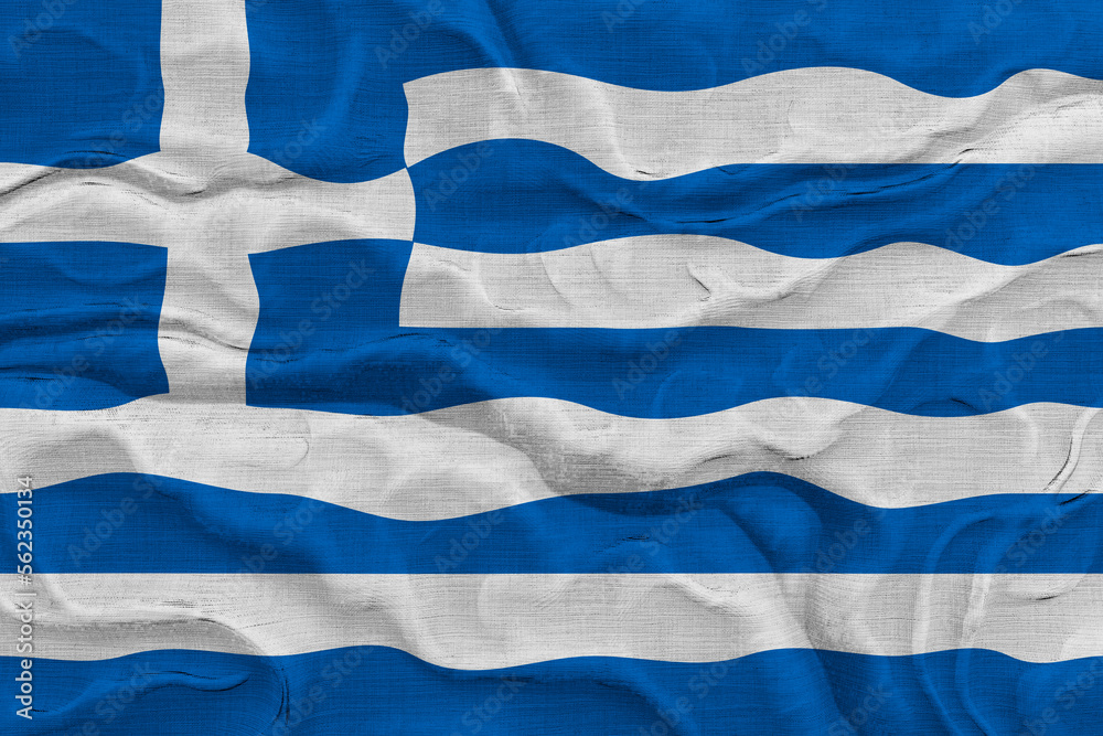 Obraz premium National flag of Greece. Background with flag of Greece.