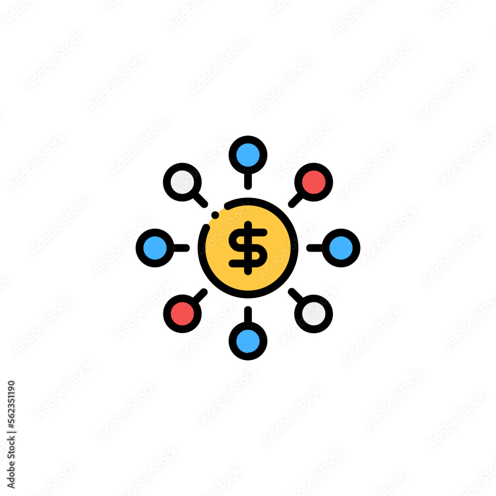 money distribution icon money distribution icon