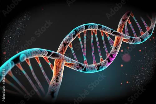 Dna structure, abstract background..Generative AI