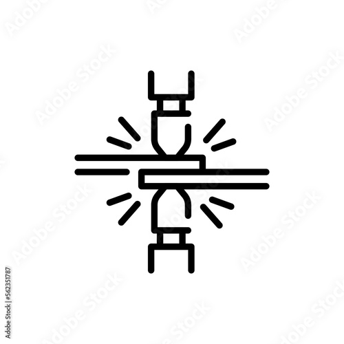 Spot welding olor line icon. Metal work.