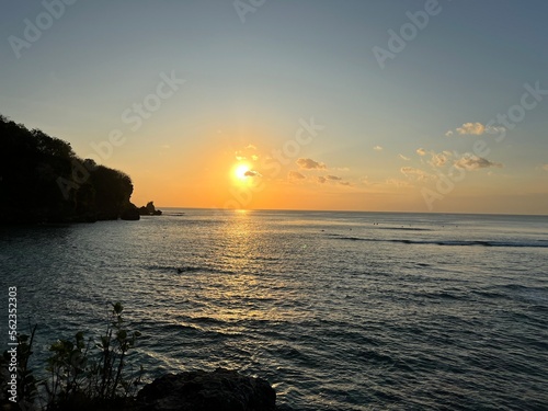 Sunset at the beach in Bali