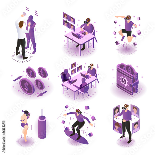 Metaverse Isometric Compositions Set