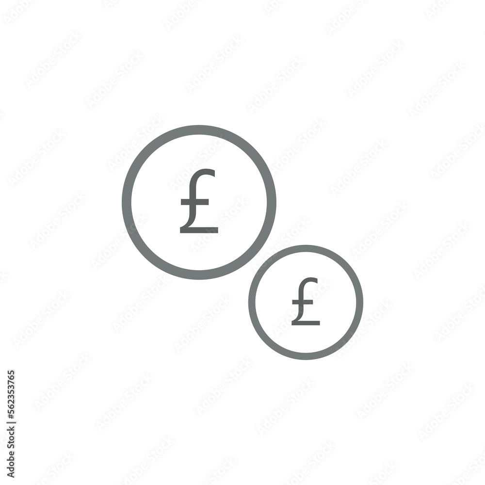 payment coin icon. vector illustration pound symbol. money and finance icon payment coin icon. vector illustration pound symbol. money and finance icon