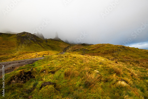 View of mountains on Isle of Skye 