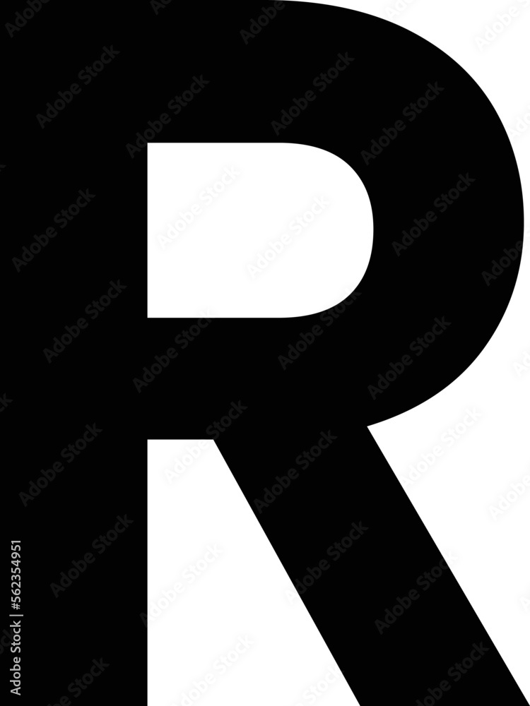 R alphabet Vector Icon
