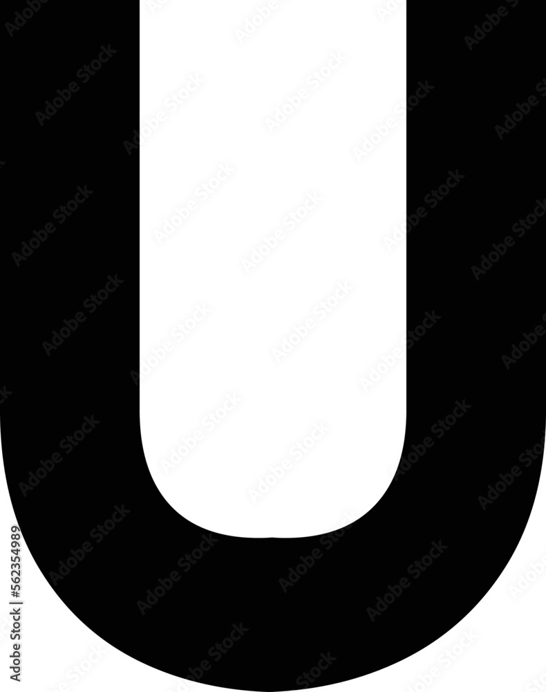 U alphabet Vector Icon
