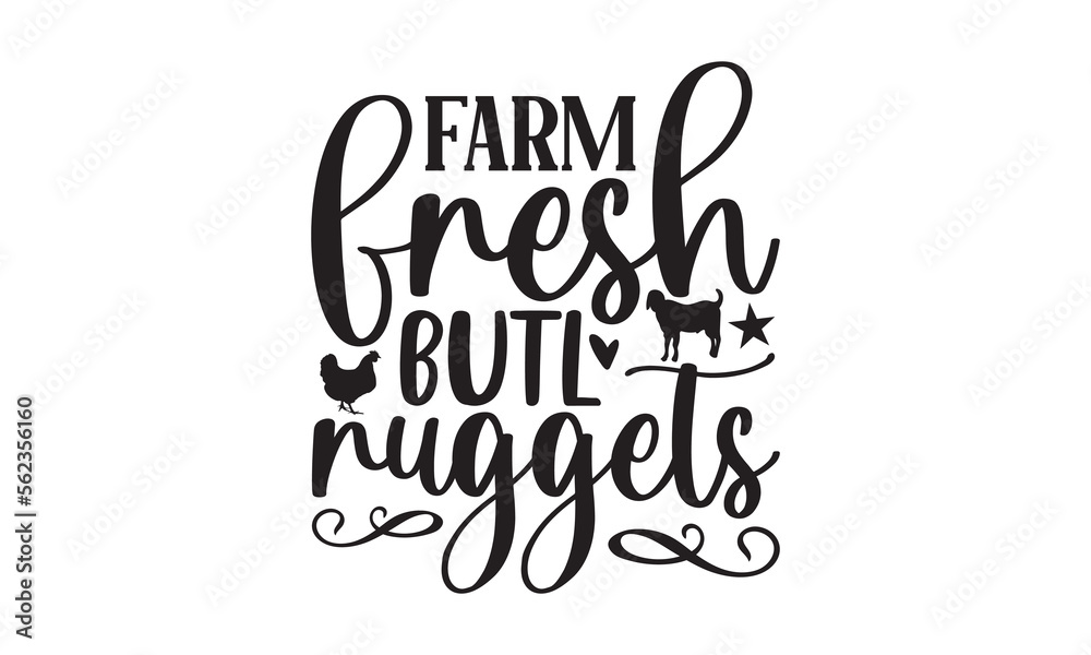 Farm Fresh Butl Ruggets - Farm SVG Design, Hand drawn lettering phrase, Happy Harvest fall festival for markets, Vintage home decor. Farm Fresh Butl Ruggets - Farm SVG Design, Hand drawn lettering phrase, Happy Harvest fall festival for markets, Vintage home decor.