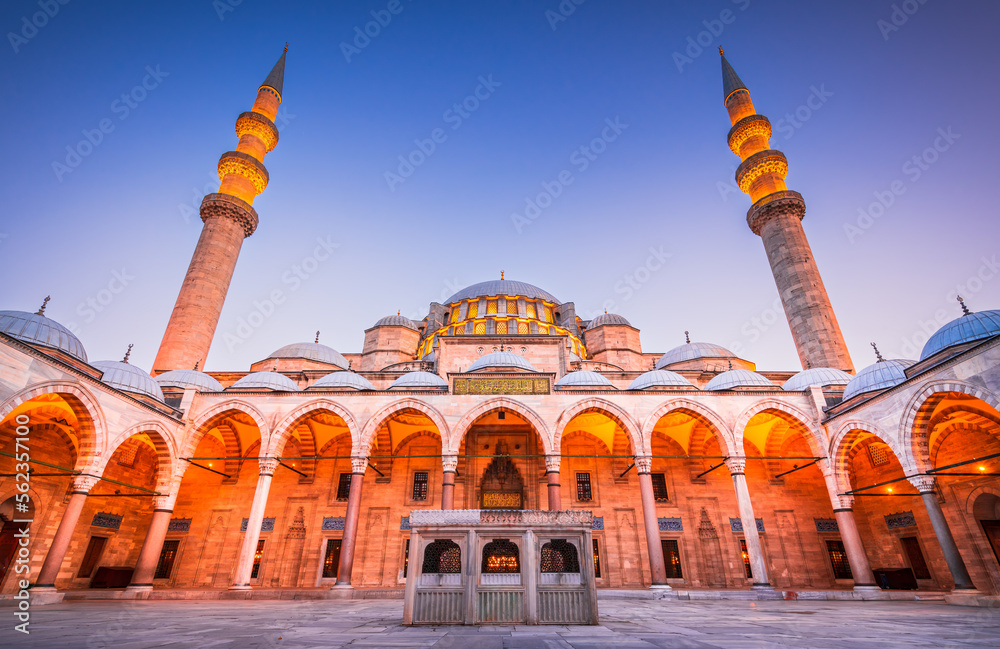Istanbul, Turkey - Suleymaniye Mosque, Ottoman Empire historical place.