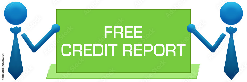 Free Credit Report Banner Symbols Left Right Green Blue Free Credit Report Banner Symbols Left Right Green Blue