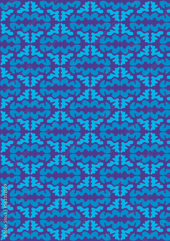 seamless pattern with blue tiles
