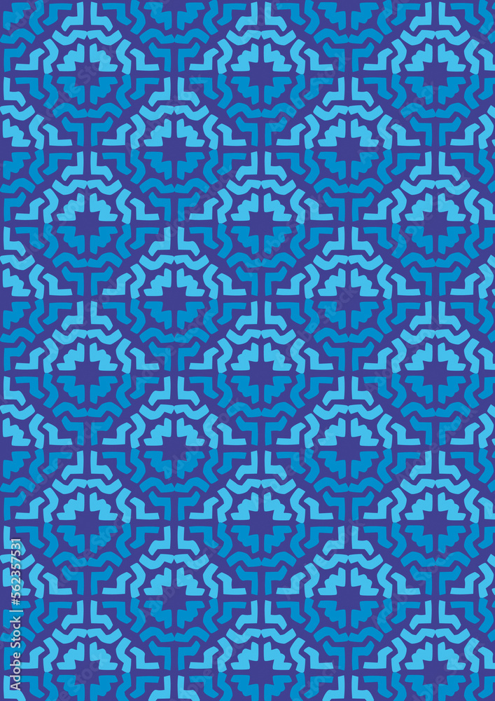 blue and white tiles