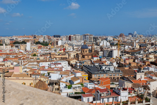 View of the Panorama and Houses of Valencia from the Top of the Miguelete Tower, Valencia, Spain
