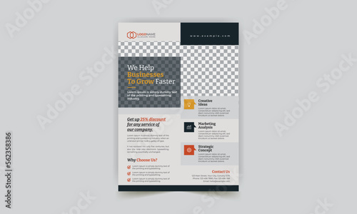 Creative modern corporate business flyer template design