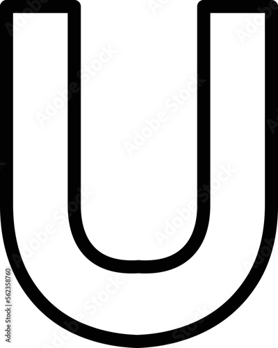 U alphabet Vector Icon
