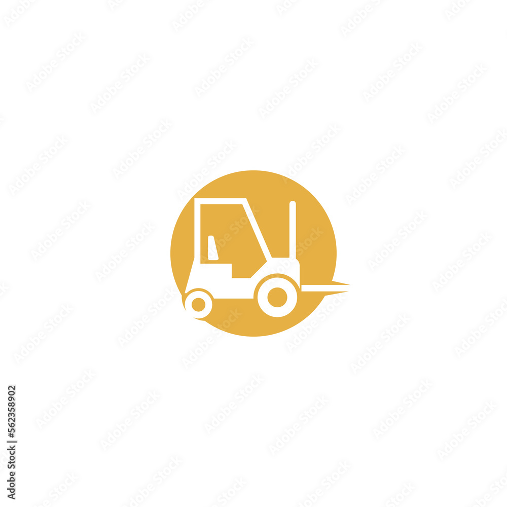 Forklift logo icon isolated on white background Forklift logo icon isolated on white background