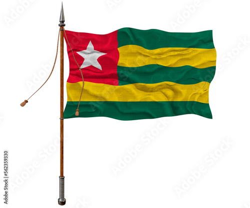 National flag of Togo. Background with flag of Togo.