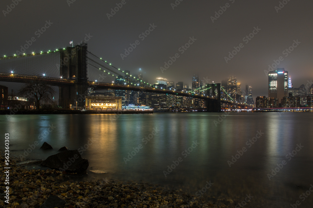 New York Manhattan view at night