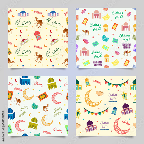 Greeting Card Ramadan Kareem Seamless Style