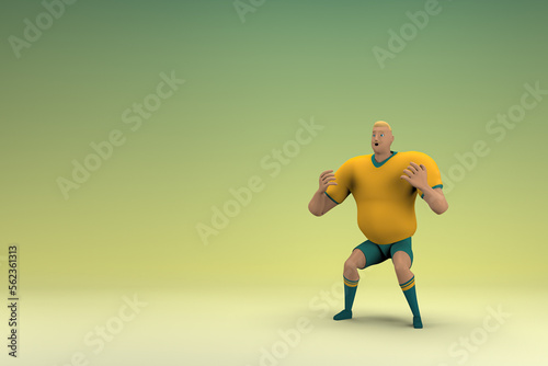 An athlete is expression of hand when talking. 