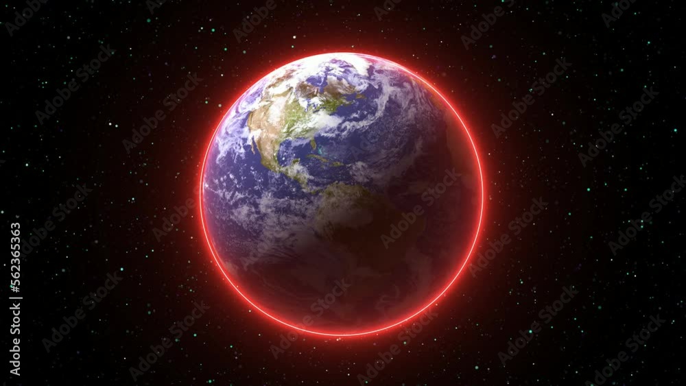 Bright earth planet rotated and galaxy background. Bright earth planet rotated and galaxy background.