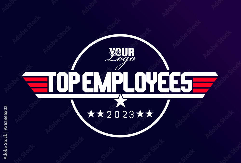 Top Employees 2023 vector typography.