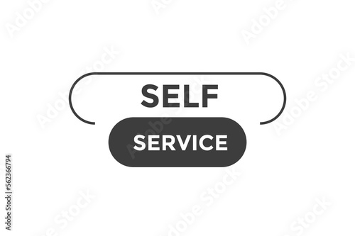 Self service button web banner templates. Vector Illustration
