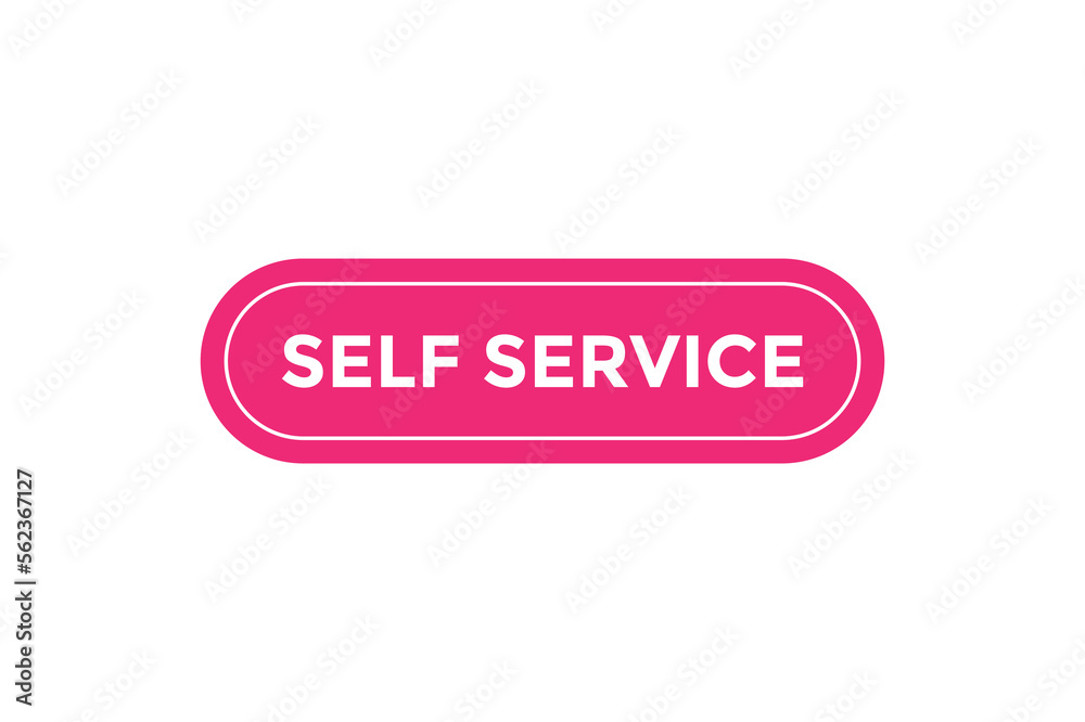 Self service button web banner templates. Vector Illustration Self service button web banner templates. Vector Illustration