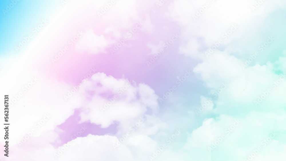 Pastel sky and with clouds background