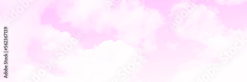 Panorama view pink sky and with clouds background © Sharmin