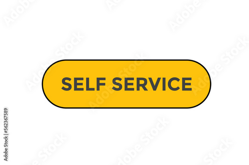Self service button web banner templates. Vector Illustration