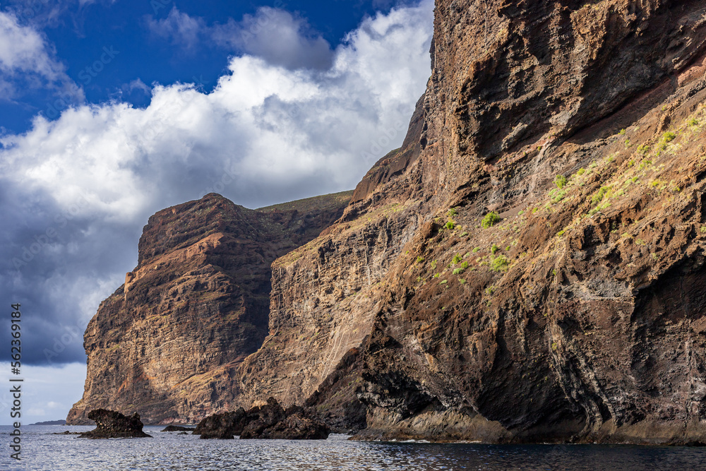 Masca Gorge in Tenerife, Canary Islands, view from the ocean