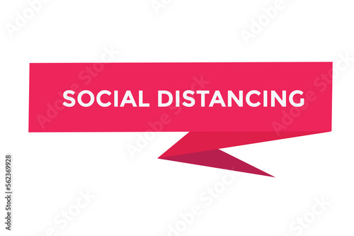Social distancing button web banner templates. Vector Illustration
