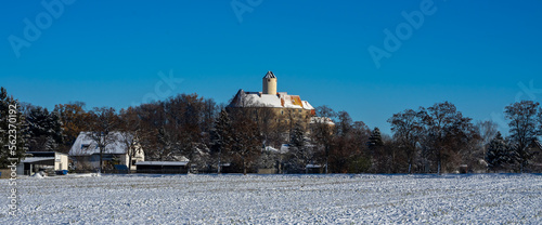 Panorama castle schoenfels in saxony photo