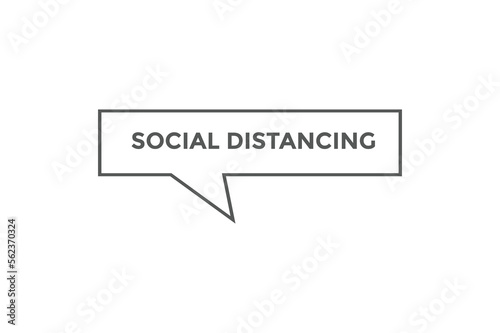 Social distancing button web banner templates. Vector Illustration
