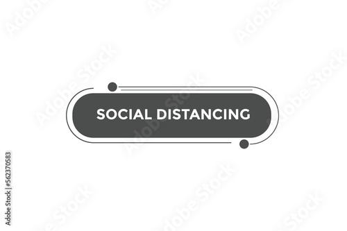 Social distancing button web banner templates. Vector Illustration
