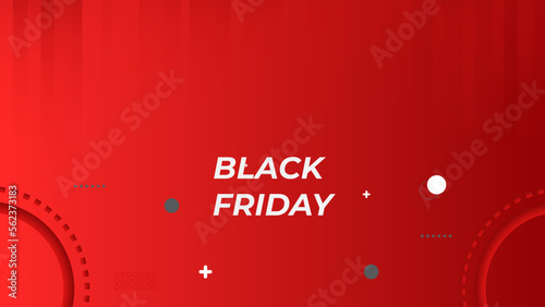Black Friday, Big Sale, creative template on flat design. Red design vector