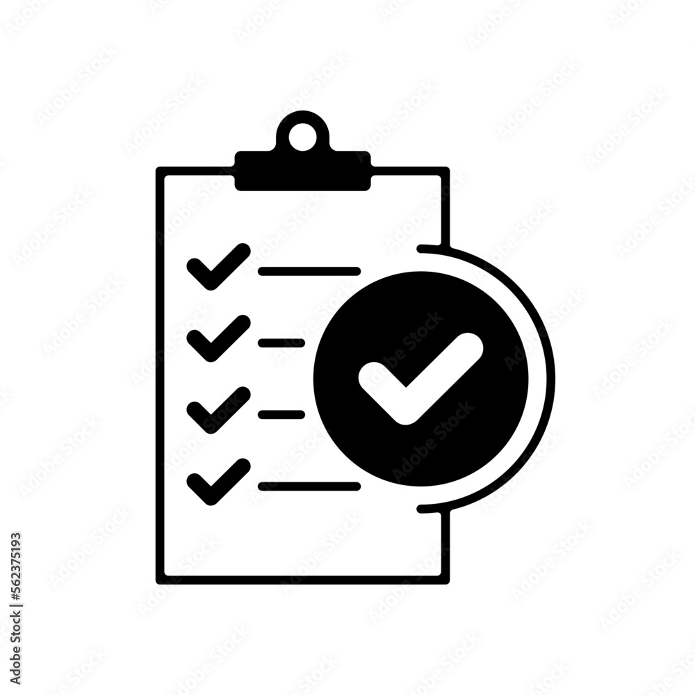Flat checklist or to-do list pictogram Flat checklist or to-do list pictogram