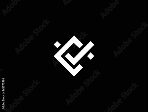 initial letter CV VC  logo vector concept
