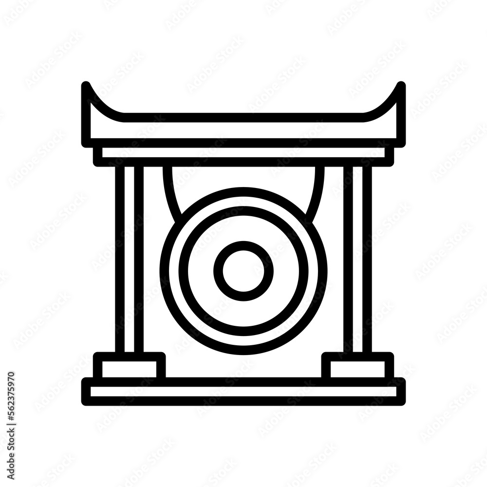gong icon for your website, mobile, presentation, and logo design.