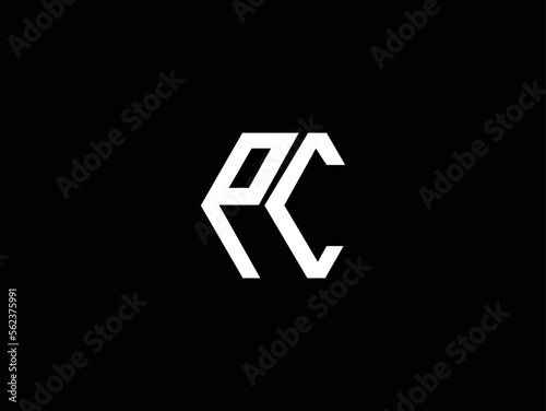 initial letter PC CP  logo vector concept