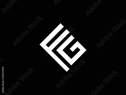 initial letter FG GF  logo vector concept