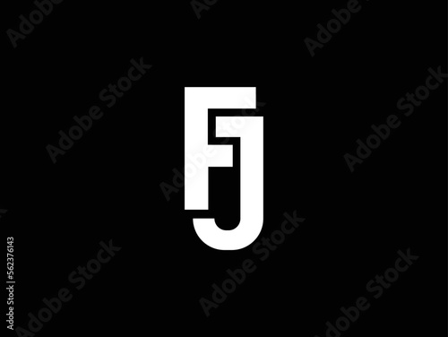 initial letter FJ JF logo vector concept