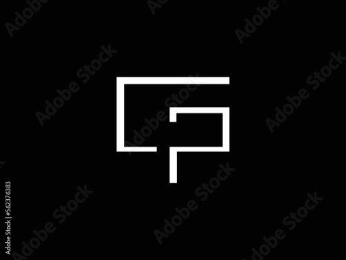 initial letter GP PG  logo vector concept