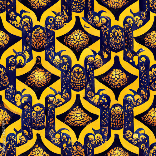 Byzantine ornate seamless pattern tile - Generative AI